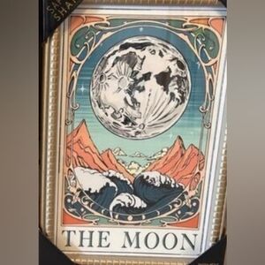 New  Sapna Shah Framed The Moon 18”x 12” Wall Art Decor
